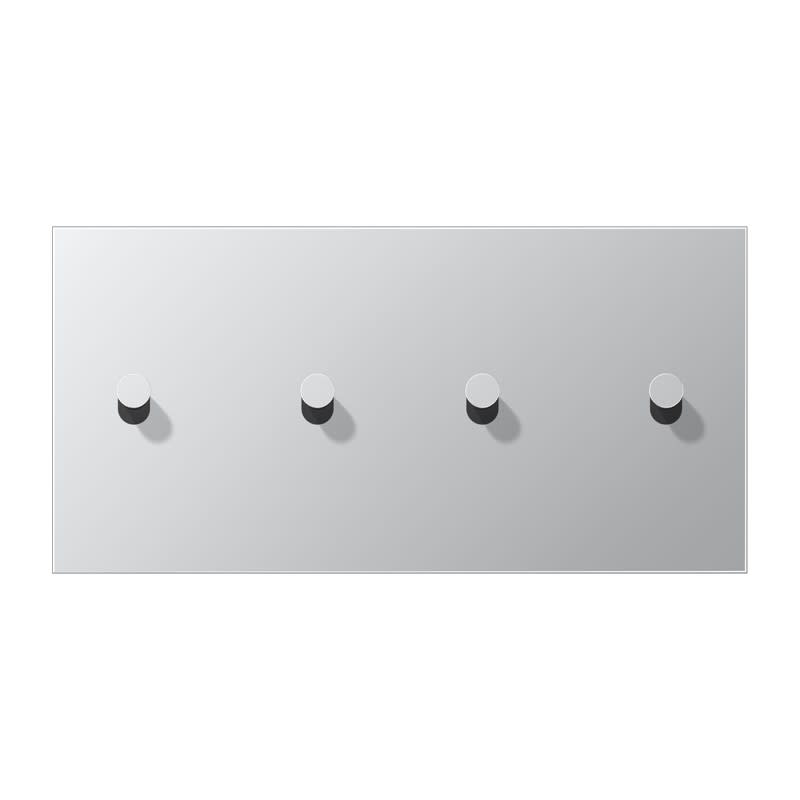 Jung - Enjoliveur 2 mod horiz 2 + 2 leviers Cône / LS 1912 Aluminium