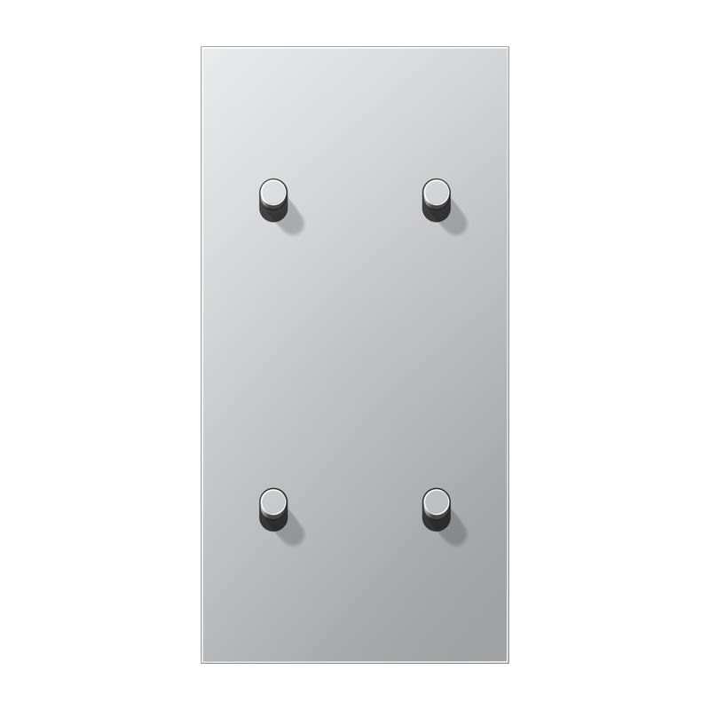 Jung - Enjoliveur 2 mod vertic 2 + 2 leviers Cylindre / LS 1912 Aluminium