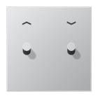 Jung - Enjoliveur simple doigt à 2 leviers cône Cde VR-Store / LS 1912 Aluminium