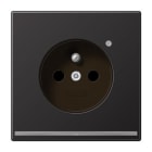 Jung - Prise 2P+T avec signal lumineux LED / LS 990 Dark