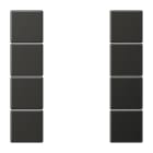 Jung - Kit touche complet 4 voies F50 / LS 990 Titane Anthracite