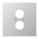 Jung - Enjoliveur pour 2 mini fiches / LS 990 Aluminium