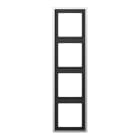 Jung - Cadre de finition 4 postes / LS 990 Aluminium