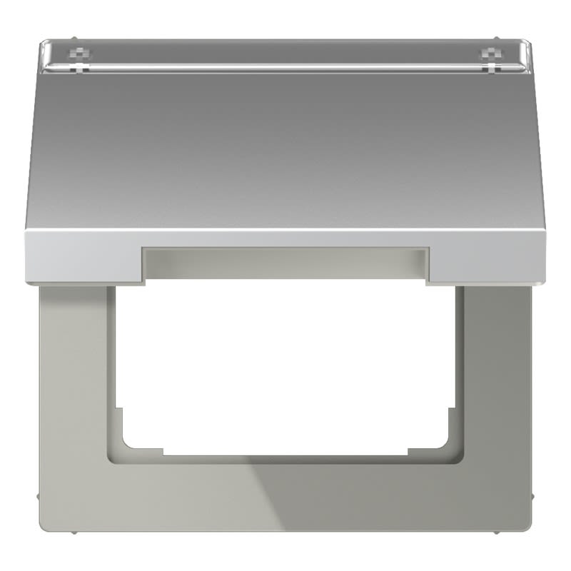 Jung - Enjoliveur couvercle  porte étiquette / LS 990 Aluminium