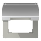 Jung - Enjoliveur couvercle porte étiquette / LS 990 Aluminium