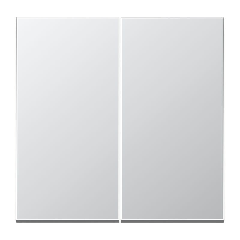 Jung - Enjoliveur double touche / LS 990 Aluminium