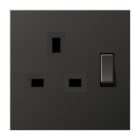 Jung - Prise avec inter 13A 250 V standard B.S / LS 990 Titane Anthracite