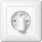 Jung - Enjoliveur pour interrupteur rotatif / AS 500 Blanc
