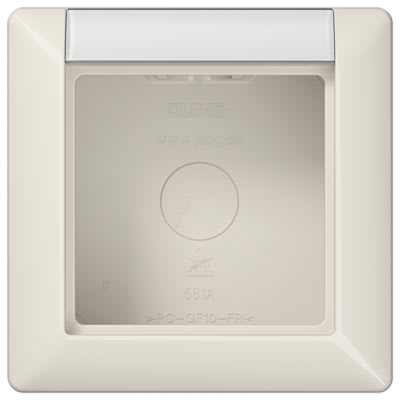 Jung - Boîtier saillie 1 poste & PE / Série AS 500 Ivoire