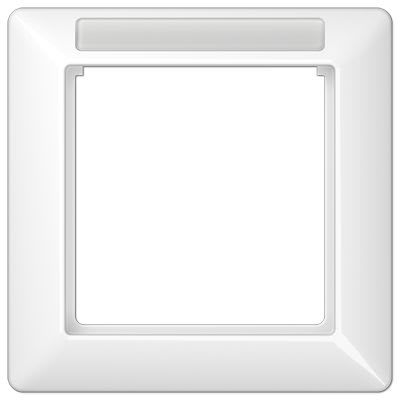 Jung - Cadre de finition 1 poste avec PE / Série AS 500 BF Blanc