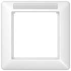 Jung - Cadre de finition 1 poste avec PE / Série AS 500 BF Blanc