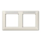 Jung - Cadre de finition 2 postes avec PE / Série AS 500 BF Ivoire