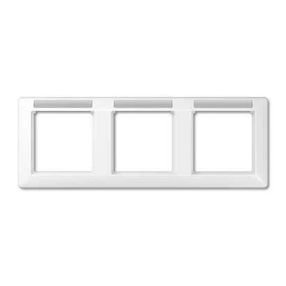 Jung - Cadre de finition 3 postes avec PE / Série AS 500 BF Blanc