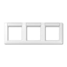 Jung - Cadre de finition 3 postes avec PE horizontal / Série AS 500 Blanc