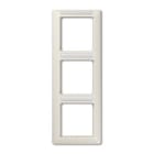 Jung - Cadre de finition 3 postes avec PE / Série AS 500 BF Ivoire