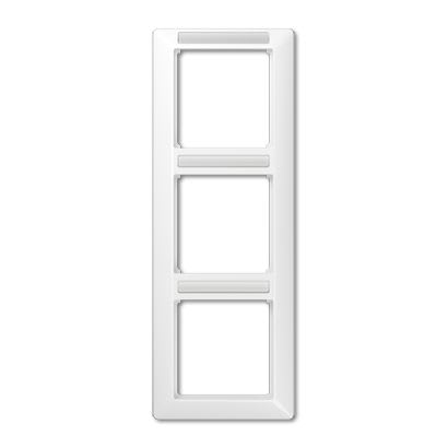 Jung - Cadre de finition 3 postes avec PE / Série AS 500 BF Blanc