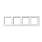 Jung - Cadre de finition 4 postes / Série AS 500 Blanc