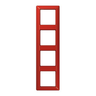 Jung - Cadre de finition 4 postes / Série AS 500 BF Rouge