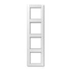 Jung - Cadre de finition 4 postes avec PE / Série AS 500 Blanc