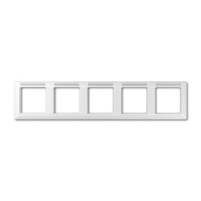 Jung - Cadre de finition 5 postes avec PE / Série AS 500 BF Blanc