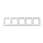 Jung - Cadre de finition 5 postes avec PE / Série AS 500 BF Blanc