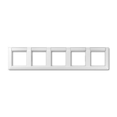 Jung - Cadre de finition 5 postes avec PE / Série AS 500 Blanc