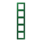 Jung - Cadre de finition 5 postes / Série AS 500 BF Vert