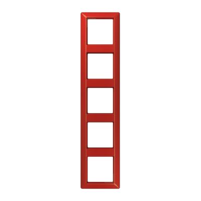 Jung - Cadre de finition 5 postes / Série AS 500 BF Rouge