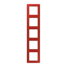 Jung - Cadre de finition 5 postes / Série AS 500 BF Rouge