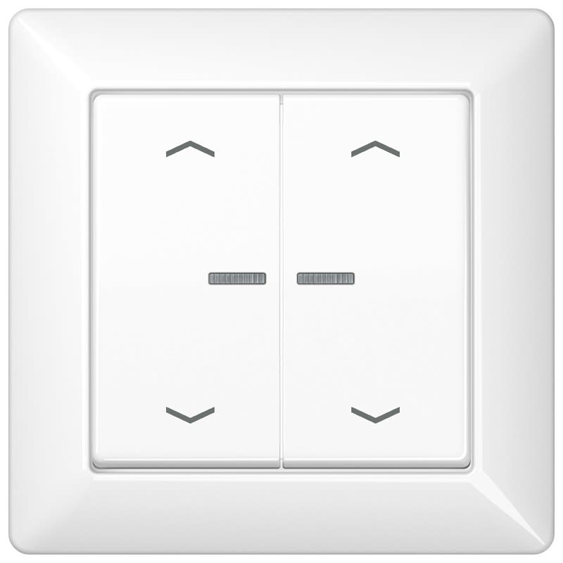 Jung - Enjo avec fleches pour double BP a voyant - AS 500 Blanc