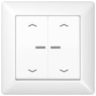 Jung - Enjo avec fleches pour double BP a voyant - AS 500 Blanc