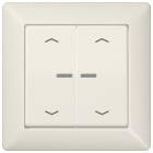 Jung - Enjo avec fleches pour double BP a voyant - AS 500 Ivoire