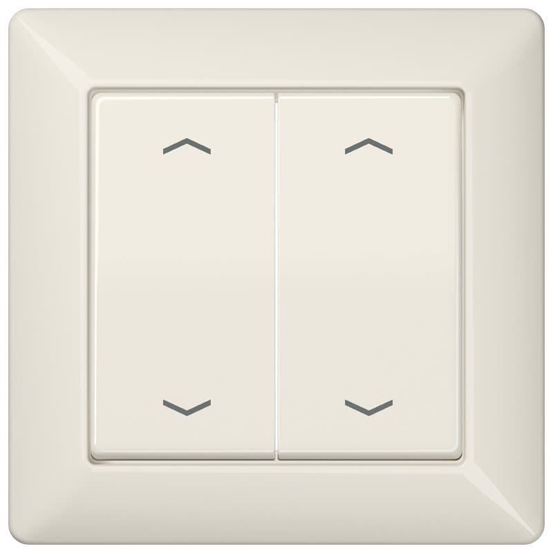 Jung - Enjoliveur double touche a fleches - AS 500 Ivoire