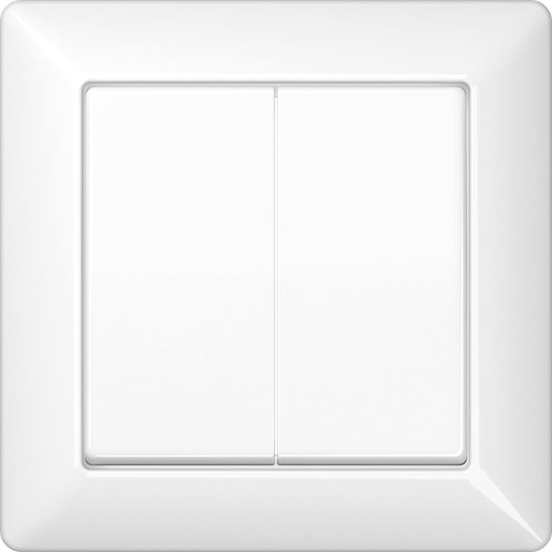 Jung - Enjoliveur double touche / Série AS 500 Blanc