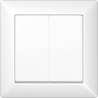 Jung - Enjoliveur double touche / Série AS 500 Blanc