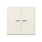 Jung - Enjoliveur double touche à voyant / Série AS 500 BF Ivoire