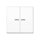 Jung - Enjoliveur double touche à voyant / Série AS 500 BF Blanc