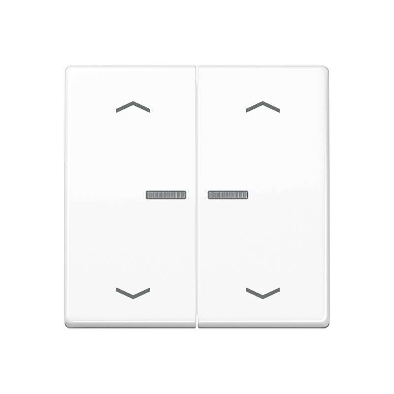 Jung - Enjo double avec fleches pour IN et BP a voyant - AS 500 Blanc