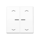 Jung - Enjo double avec fleches pour IN et BP a voyant - AS 500 Blanc