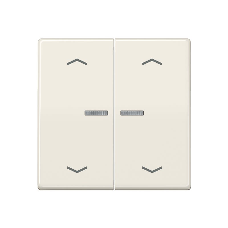 Jung - Enjo double avec fleches pour IN et BP a voyant - AS 500 Ivoire