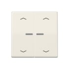 Jung - Enjo double avec fleches pour IN et BP a voyant - AS 500 Ivoire