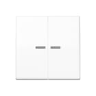 Jung - Enjoliveur double touche à voyant / Série AS 500 Blanc