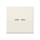 Jung - Enjoliveur double touche à voyant / Série AS 500 Ivoire