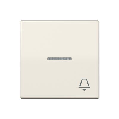 Jung - Enjo avec symb "sonnerie" à voyant / Série AS 500 Ivoire