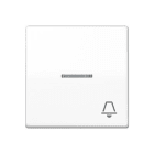 Jung - Enjo avec symb "sonnerie" à voyant / Série AS 500 Blanc