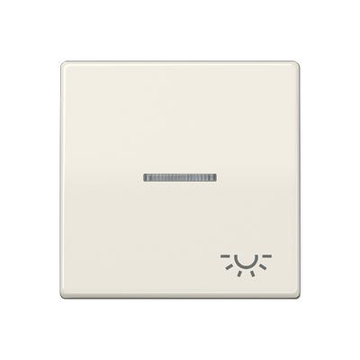 Jung - Enjo avec symb "lumière" à voyant / Série AS 500 Ivoire