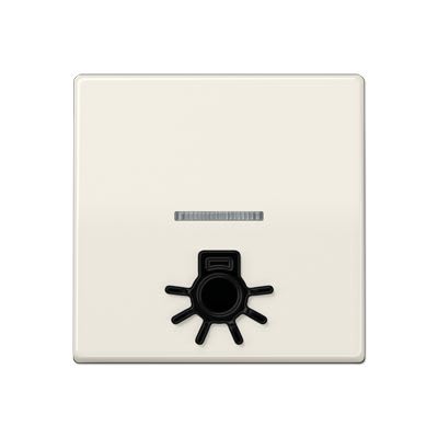 Jung - Enjo avec symb "lumière" en relief+voyant / Série AS 500 Ivoire