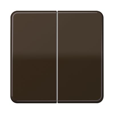 Jung - Enjoliveur 2 voies pour mécanisme variapush 1712DE / CD500 Brun