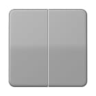 Jung - Enjoliveur 2 voies pour mécanisme variapush 1712DE / CD500 Gris