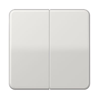 Jung - Enjoliveur 2 voies pour mécanisme variapush 1712DE / CD500 Gris clair